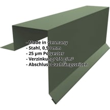 Ortgangwinkel | Stehfalzprofil PD-510-S | Stahl 0,50 mm | 25 µm Polyester | 6020 - Chromoxidgrün #2