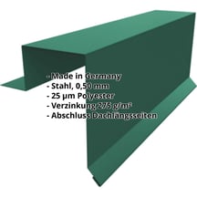 Ortgangwinkel | Stehfalzprofil PD-510-S | Stahl 0,50 mm | 25 µm Polyester | 6005 - Moosgrün #2