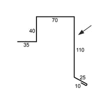 Ortgangwinkel | Stehfalzprofil PD-510-S | Stahl 0,50 mm | 25 µm Polyester | 7024 - Graphitgrau #4