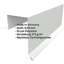 Ortgangwinkel | Stehfalzprofil PD-510-S | Stahl 0,50 mm | 25 µm Polyester | 7035 - Lichtgrau #2