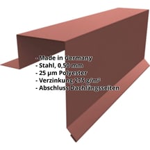 Ortgangwinkel | Stehfalzprofil PD-510-S | Stahl 0,50 mm | 25 µm Polyester | 8012 - Rotbraun #2