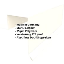 Ortgangwinkel | Stehfalzprofil PD-510-S | Stahl 0,50 mm | 25 µm Polyester | 9010 - Reinweiß #2