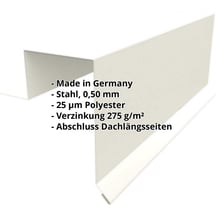 Ortgangwinkel | Stehfalzprofil PD-510-S | Stahl 0,50 mm | 25 µm Polyester | 9002 - Grauweiß #2