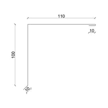 Pultabschluss | 110 x 100 x 2000 mm | 80° | Stahl 0,50 mm | Aluzink | Blank Aluminium #3