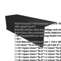 Pultabschluss | 110 x 100 x 2000 mm | 80° | Stahl 0,50 mm | 50 µm PURLAK® | 9005 - Tiefschwarz #2