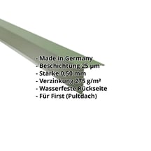 Pultabschluss | 115 x 115 mm | 85° | Stahl 0,50 mm | 25 µm Polyester | 6011 - Resedagrün #2