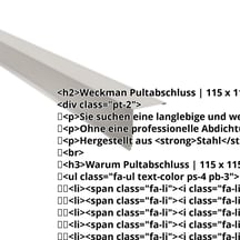 Pultabschluss | 115 x 115 mm | 85° | Stahl 0,50 mm | 25 µm Polyester | 7035 - Lichtgrau #2