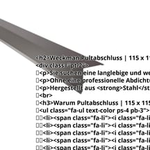 Pultabschluss | 115 x 115 mm | 85° | Stahl 0,50 mm | 60 µm TTHD | 8017 - Schokoladenbraun #2