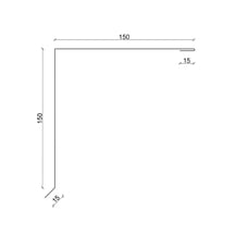 Pultabschluss | 150 x 150 x 2000 mm | 80° | Aluminium 0,70 mm | 25 µm Polyester | 7016 - Anthrazitgrau #3