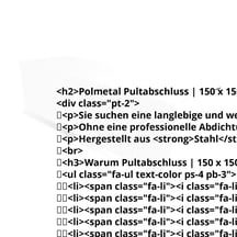 Pultabschluss | 150 x 150 x 2000 mm | 80° | Stahl 0,50 mm | Aluzink | Silbergrau #2