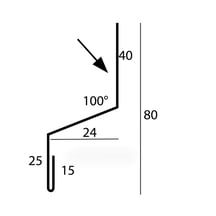 Sockelleiste | 40 x 24 x 25 x 2000 mm | Stahl 0,75 mm | 25 µm Polyester | 6020 - Chromoxidgrün #3