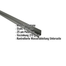 Sockelleiste | 5 x 2,5 x 2 cm | 100° | Stahl 0,75 mm | 25 µm Polyester | 6020 - Chromoxidgrün #2