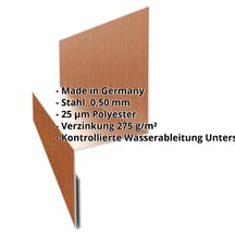 Sockelleiste | Typ 1 | 40 x 24 x 25 x 2000 mm | Stahl 0,50 mm | 25 µm Polyester | Holzoptik - Eiche #2