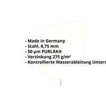 Sockelleiste | Typ 1 | 40 x 24 x 25 x 2000 mm | Stahl 0,75 mm | 50 µm PURLAK® | 9002 - Grauweiß #2
