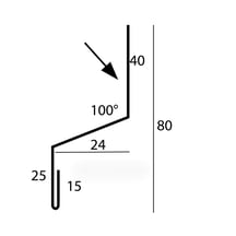 Sockelleiste | Typ 1 | 40 x 24 x 25 x 2000 mm | Stahl 0,50 mm | 50 µm PURMAT® | 011 - Grün #3