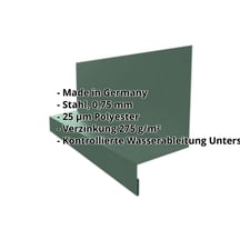 Sockelleiste | Typ 1 | 40 x 24 x 25 x 2000 mm | Stahl 0,75 mm | 25 µm Polyester | 6005 - Moosgrün #2