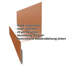 Sockelleiste | Typ 2 | 67 x 40 x 20 x 2000 mm | Stahl 0,50 mm | 25 µm Polyester | Holzoptik - Eiche #2