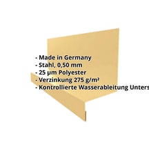 Sockelleiste | Typ 2 | 67 x 40 x 20 x 2000 mm | Stahl 0,50 mm | 25 µm Polyester | 1002 - Sandgelb #2