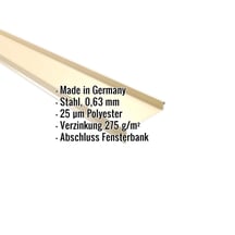 Sohlbank | 5 cm x 11,5 cm x 4 cm x 2,00 m | Stahl 0,63 mm | 25 µm Polyester | 1015 - Hellelfenbein #2