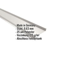 Sohlbank | 5 cm x 11,5 cm x 4 cm x 2,00 m | Stahl 0,63 mm | 25 µm Polyester | 9002 - Grauweiß #2