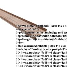 Sohlbank | 50 x 115 x 40 x 2000 mm | Stahl 0,50 mm | 35 µm Strukturpolyester | Holzoptik - Eiche #2