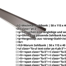 Sohlbank | 50 x 115 x 40 x 2000 mm | Stahl 0,50 mm | 25 µm Polyester | 8014 - Sepiabraun #2