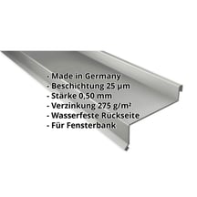Sohlbank | 50 x 115 x 40 x 2000 mm | Stahl 0,50 mm | 25 µm Polyester | 9002 - Grauweiß #2