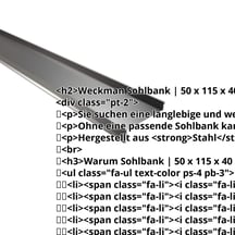 Sohlbank | 50 x 115 x 40 x 2000 mm | Stahl 0,50 mm | 25 µm Polyester | 9005 - Tiefschwarz #2