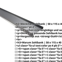 Sohlbank | 50 x 115 x 40 x 2000 mm | Stahl 0,63 mm | 25 µm Polyester | 7016 - Anthrazitgrau #2