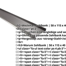 Sohlbank | 50 x 115 x 40 x 2000 mm | Stahl 0,63 mm | 25 µm Polyester | 8017 - Schokoladenbraun #2