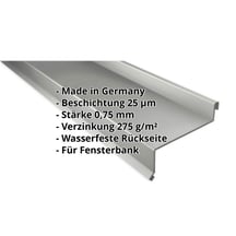 Sohlbank | 50 x 115 x 40 x 2000 mm | Stahl 0,75 mm | 25 µm Polyester | 9002 - Grauweiß #2