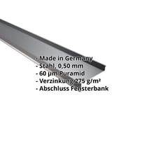 Sohlbank | 50 x 115 x 40 x 2000 mm | Stahl 0,50 mm | 60 µm Puramid | 7016 - Anthrazitgrau #2
