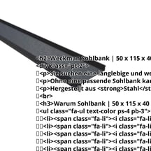 Sohlbank | 50 x 115 x 40 x 2000 mm | Stahl 0,50 mm | 80 µm Shimoco | 7016 - Anthrazitgrau #2