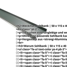 Sohlbank | 50 x 115 x 40 x 2000 mm | Aluminium 0,70 mm | 25 µm Polyester | 6005 - Moosgrün #2