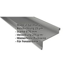 Sohlbank | 50 x 115 x 40 x 2000 mm | Aluminium 0,70 mm | 25 µm Polyester | 9007 - Graualuminium #2