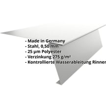 Startprofil | Für Stehfalzprofil PD-510-S | Stahl 0,50 mm | 25 µm Polyester | 9006 - Weissaluminium #2