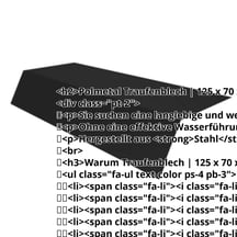 Traufenblech | 125 x 70 x 2000 mm | Stahl 0,50 mm | 50 µm PURLAK® | 9005 - Tiefschwarz #2