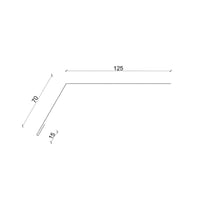 Traufenblech | 125 x 70 x 2000 mm | Stahl 0,50 mm | 50 µm PURLAK® | 9005 - Tiefschwarz #3