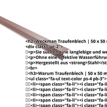 Traufenblech | 50 x 50 mm | 100° | Stahl 0,50 mm | 60 µm TTHD | 8012 - Rotbraun #2