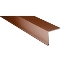 Traufenblech | 50 x 50 mm | 95° | Stahl 0,75 mm | 25 µm Polyester | 8011 - Nussbraun #1