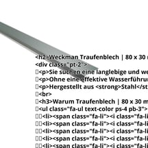 Traufenblech | 80 x 30 mm | 100° | Stahl 0,50 mm | 60 µm TTHD | 6005 - Moosgrün #2