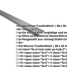 Traufenblech | 80 x 30 mm | 100° | Stahl 0,50 mm | 60 µm TTHD | 7016 - Anthrazitgrau #2