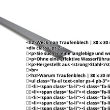 Traufenblech | 80 x 30 mm | 95° | Stahl 0,50 mm | 60 µm TTHD | 7016 - Anthrazitgrau #2