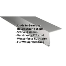 Traufenblech | 80 x 30 mm | 95° | Aluminium 0,70 mm | 25 µm Polyester | 9007 - Graualuminium #2