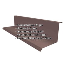 Wandanschluss | 100 x 110 x 2000 mm | 90° | Stahl 0,75 mm | 25 µm Polyester | 8017 - Schokoladenbraun #2