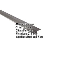 Wandanschluss | 16 x 11,5 cm | 95° | Stahl 0,63 mm | 25 µm Polyester | 8017 - Schokoladenbraun #2