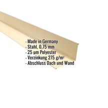 Wandanschluss | 16 x 11,5 cm | 95° | Stahl 0,75 mm | 25 µm Polyester | 1015 - Hellelfenbein #2