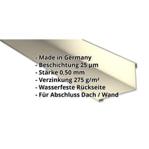 Wandanschluss | 160 x 115 mm | 95° | Stahl 0,50 mm | 25 µm Polyester | 1015 - Hellelfenbein #2