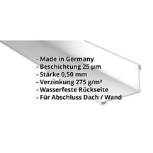 Wandanschluss | 160 x 115 mm | 95° | Stahl 0,50 mm | 25 µm Polyester | 7035 - Lichtgrau #2