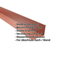 Wandanschluss | 160 x 115 mm | 95° | Stahl 0,50 mm | 25 µm Polyester | 8004 - Kupferbraun #2